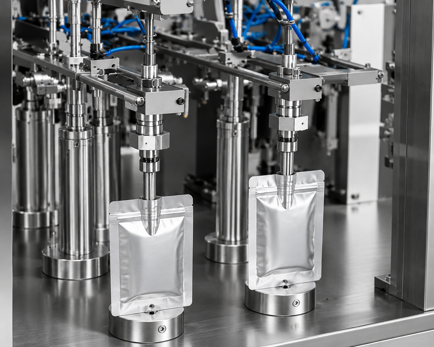 Pouch-Packing Machine with Vacuum and Nitrogen Flushing